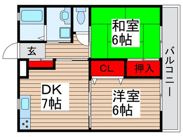 ラフィーヌ・青柳Ⅱの物件間取画像